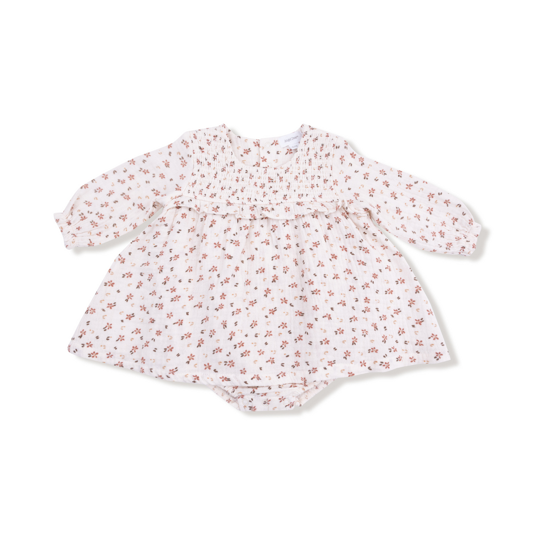 Carrie Floral - Muslin - Smocked Ruffle Bubble W/ Skirt