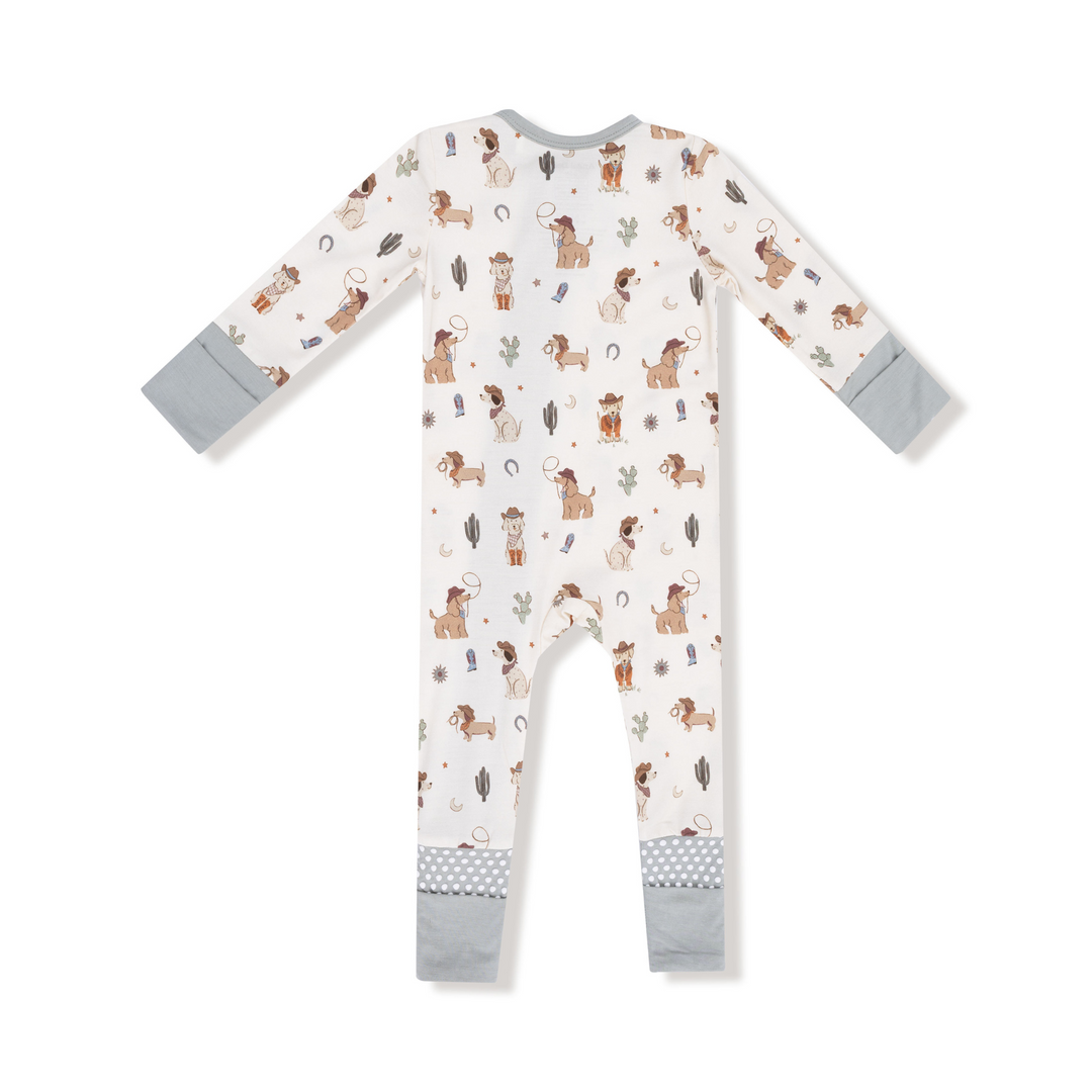 Cowboy Dogs - 2 Way Zipper Romper