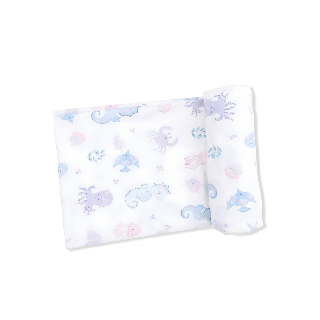 Floral Sea Creatures - Swaddle Blanket