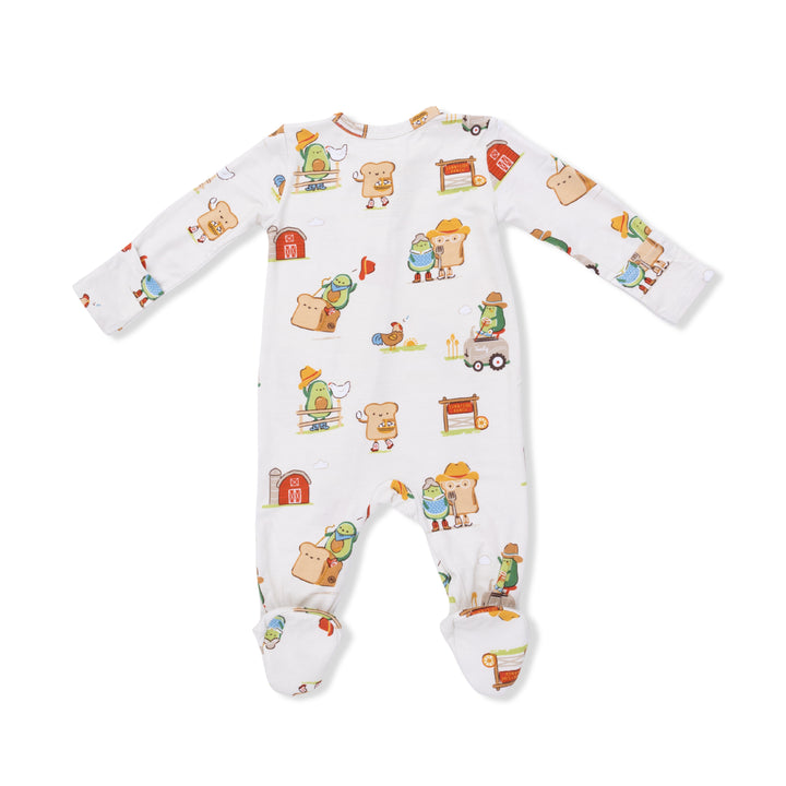Avocado Toast - 2 Way Zipper Footie