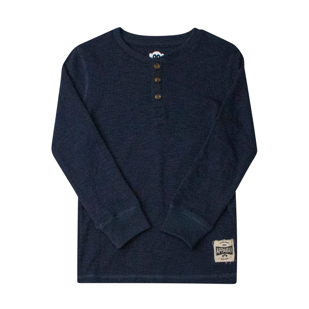 Navy Blue Craftsman Thermal Henley