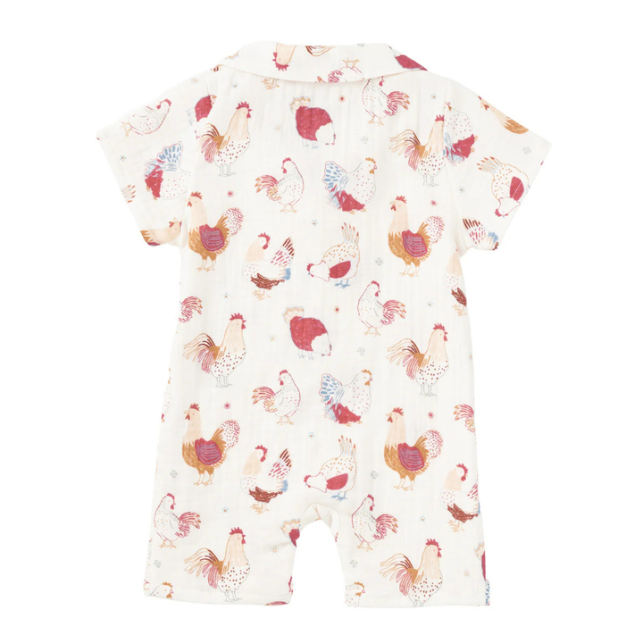 Muslin Cabana Romper - Feathered Friends