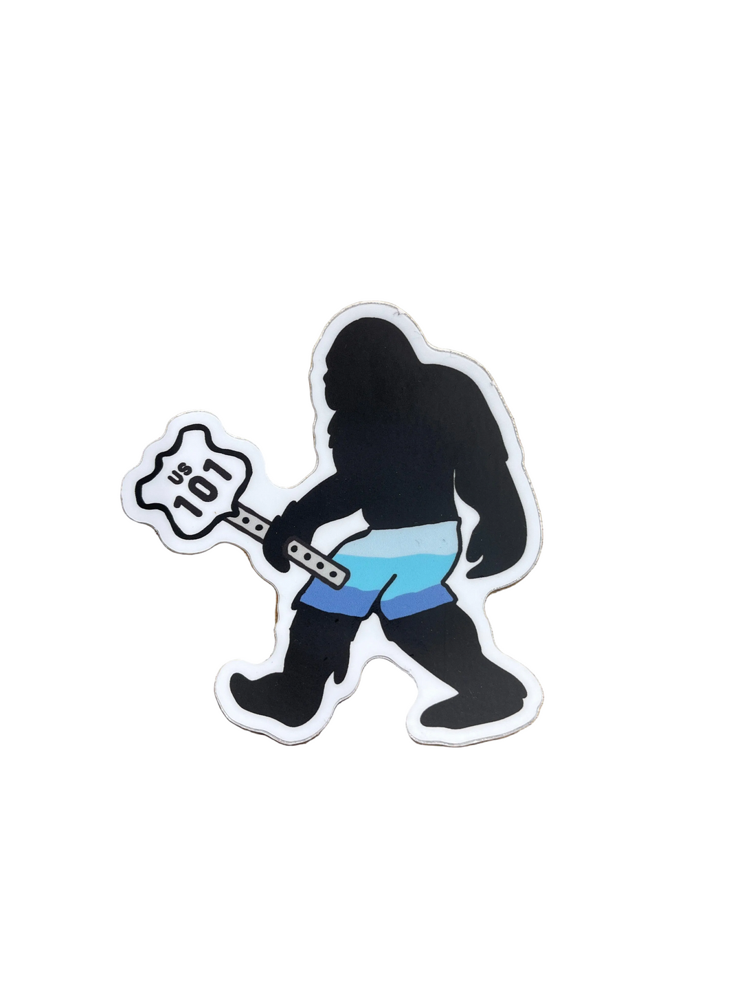 Highway Sign Sasquatch - Vinyl Sticker