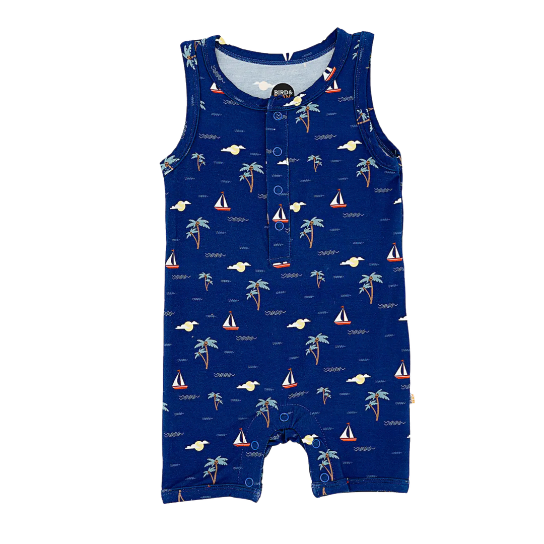Sleeveless Romper - Sailor