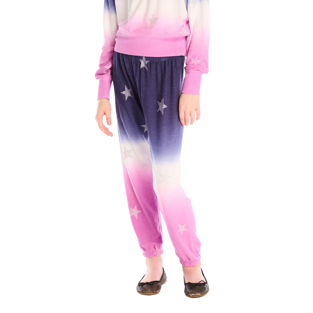 Glitter Stars Ombre Tie Dye Pants