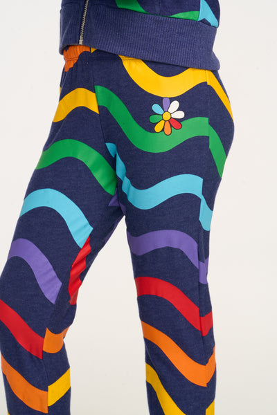 Wavy Flower Rainbow Sweatpants