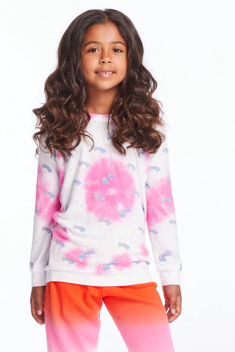 Tie Dye Shooting Stars Pullover