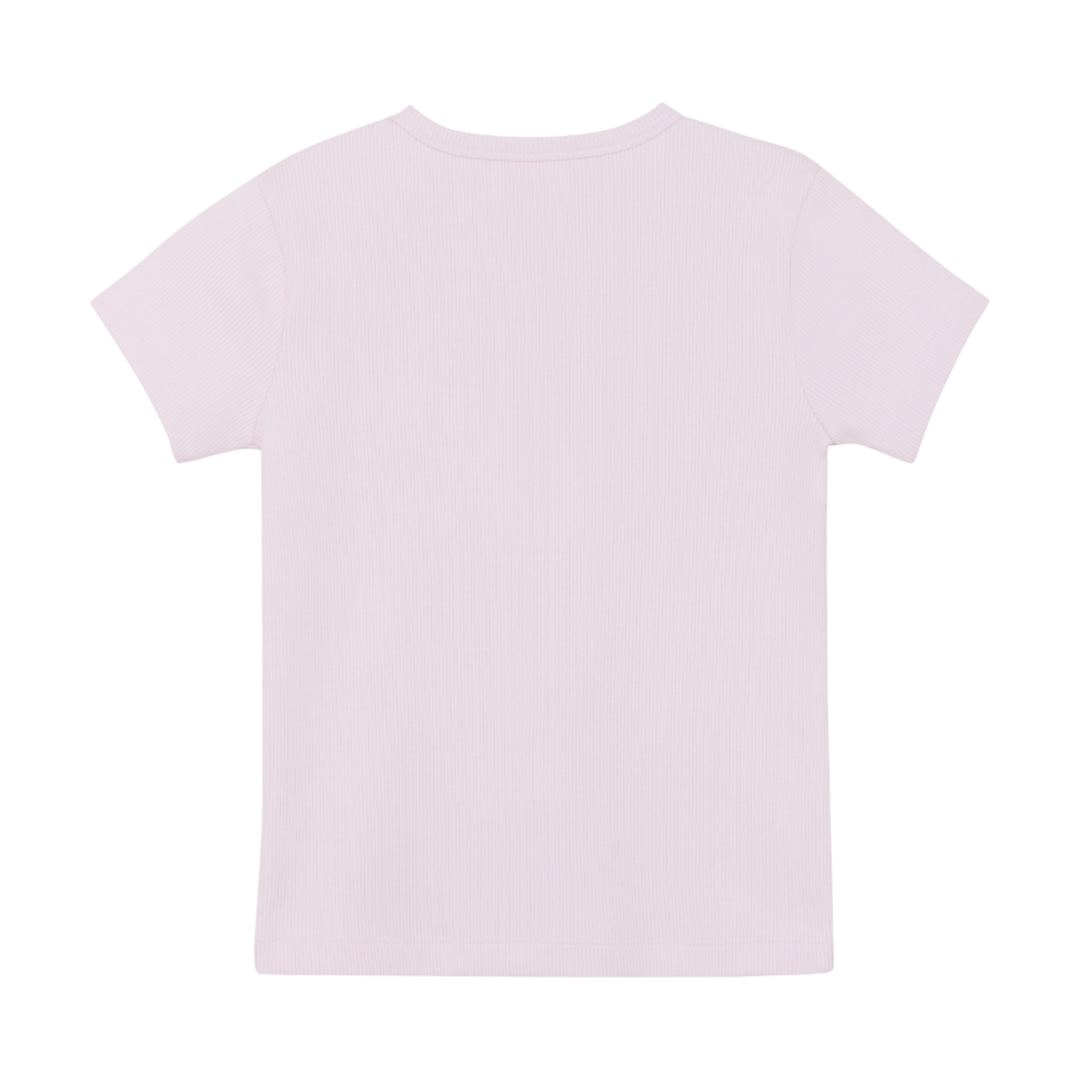 Rib Tee - Rose Pink