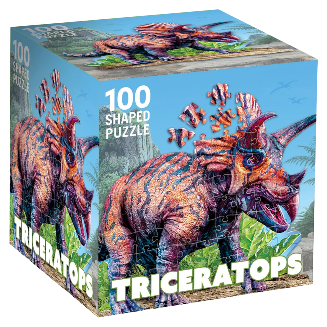 Triceratops - 100 Piece Shaped Puzzle