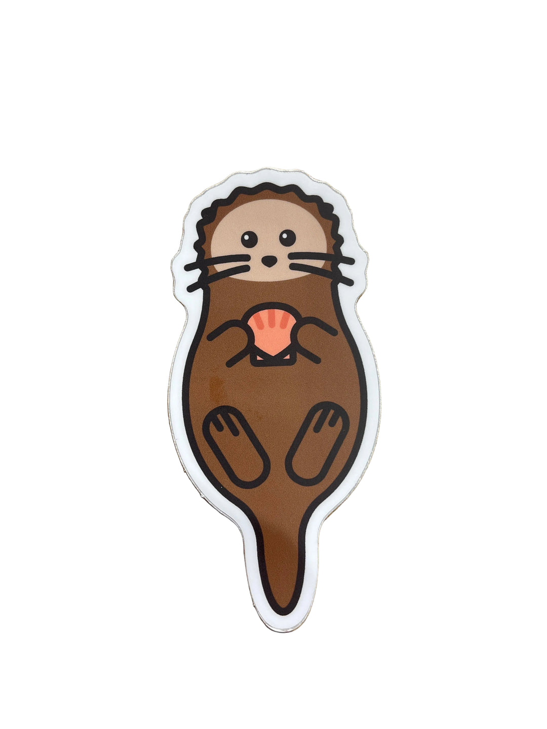 Seashell Otter - Vinyl Sticker