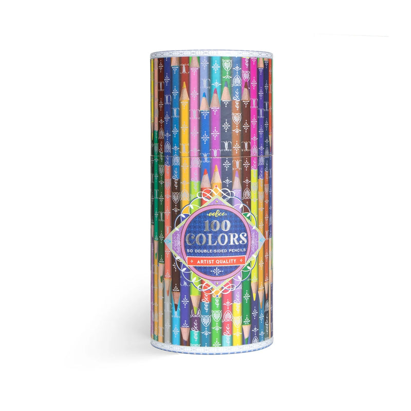 100 Colors - 50 Double Sided Pencils