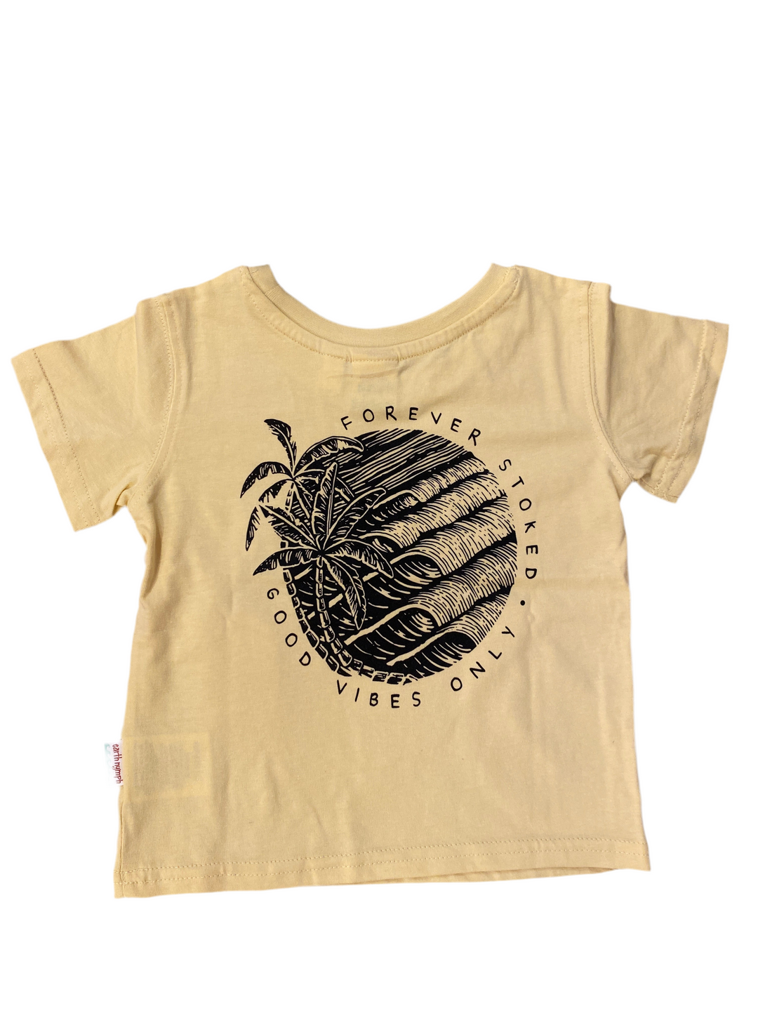 Boys Forever Stoked Palms T-Shirt - Lemon