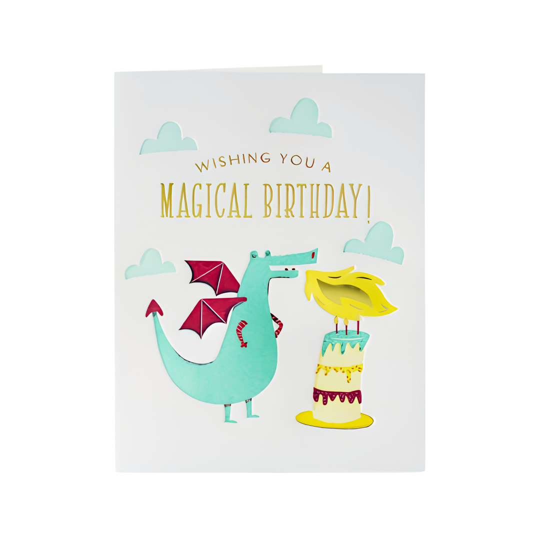 Bday, Dragon Candle Card