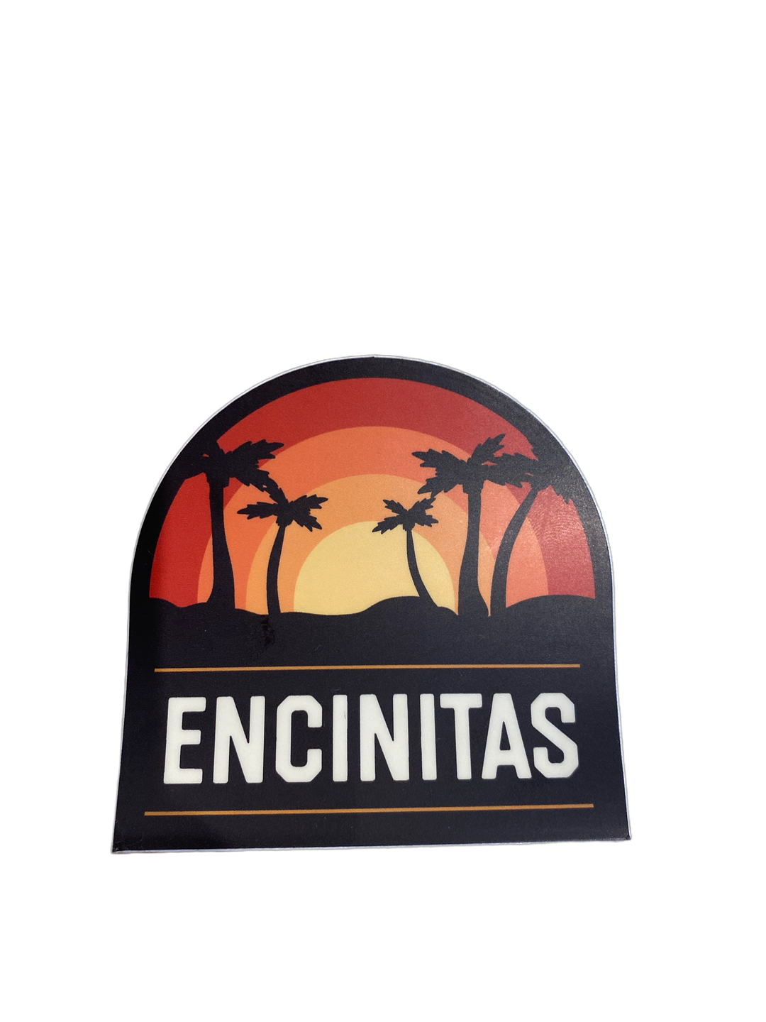 Encinitas Palm Sunset Crest - Vinyl Sticker