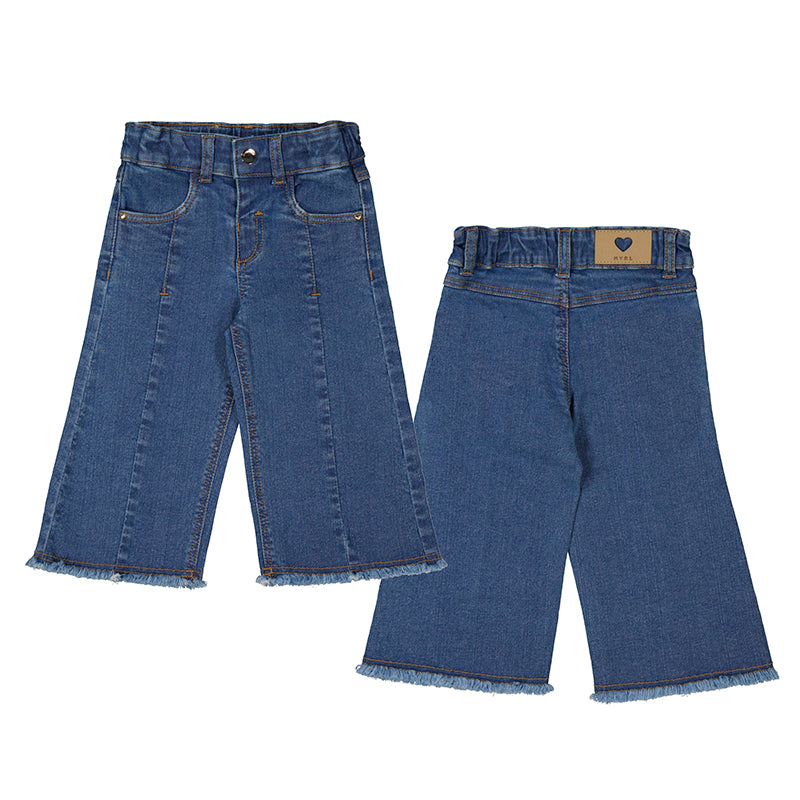 Wide-Leg Denim Trousers