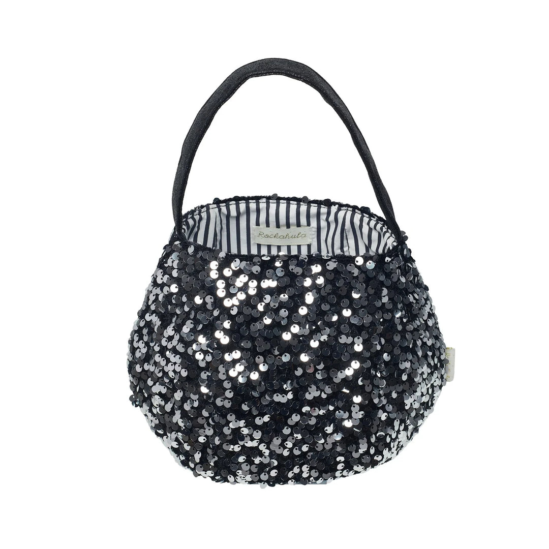 Sequin Velvet Cauldron Bag