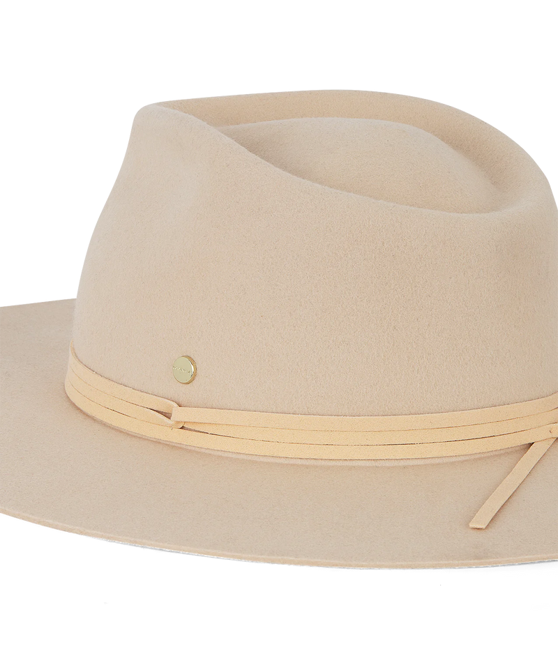 WOMENS WIDE BRIM FEDORA - ALICE - CREAM