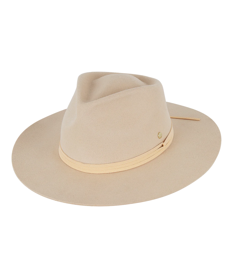 WOMENS WIDE BRIM FEDORA - ALICE - CREAM