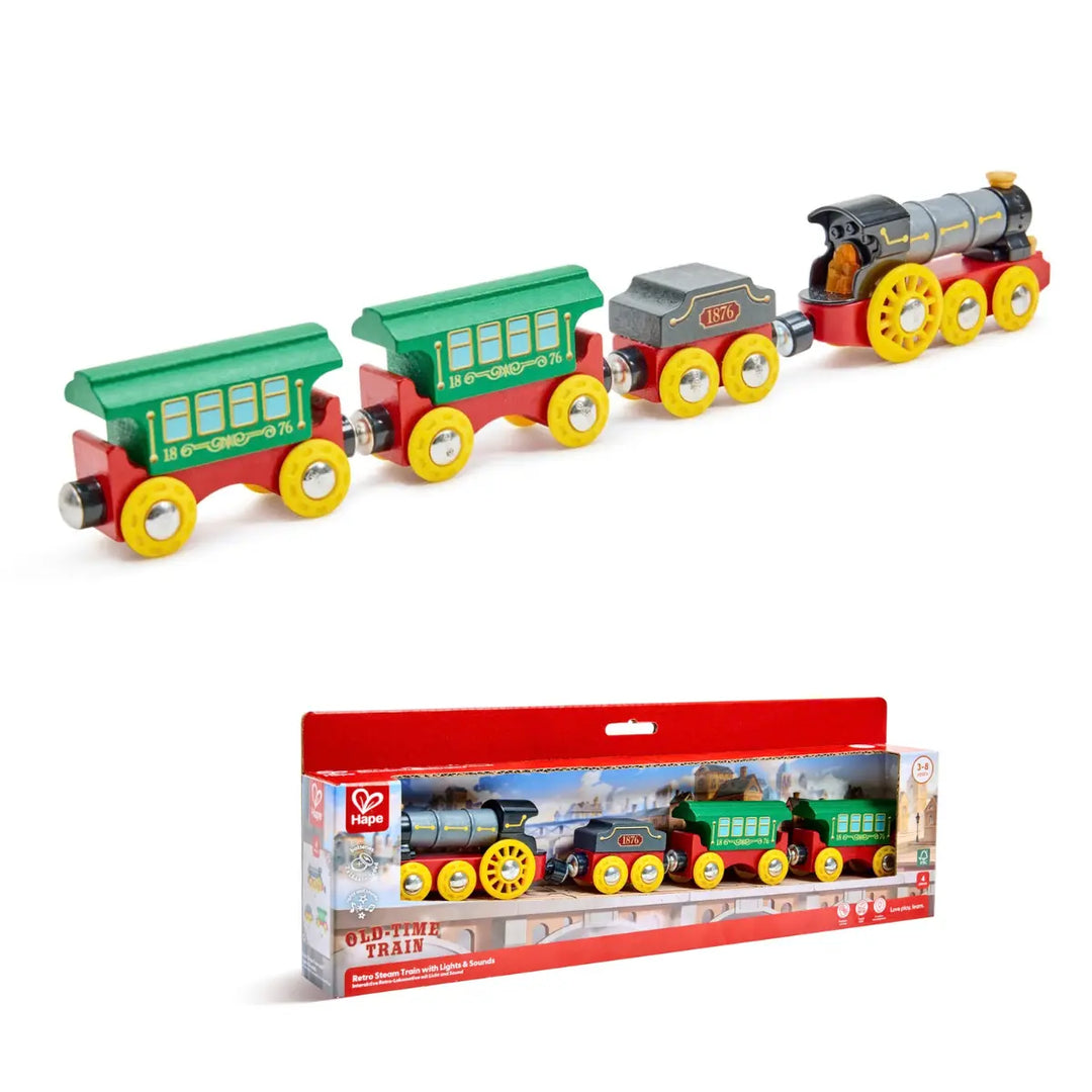 Retro Steam Train with Lights & Sound