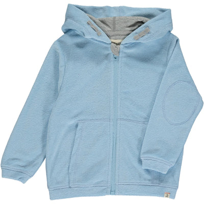 Blue Terry Cloth Zip Up