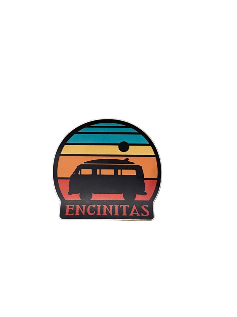 Encinitas Hang Loose Surf Van - Vinyl Sticker