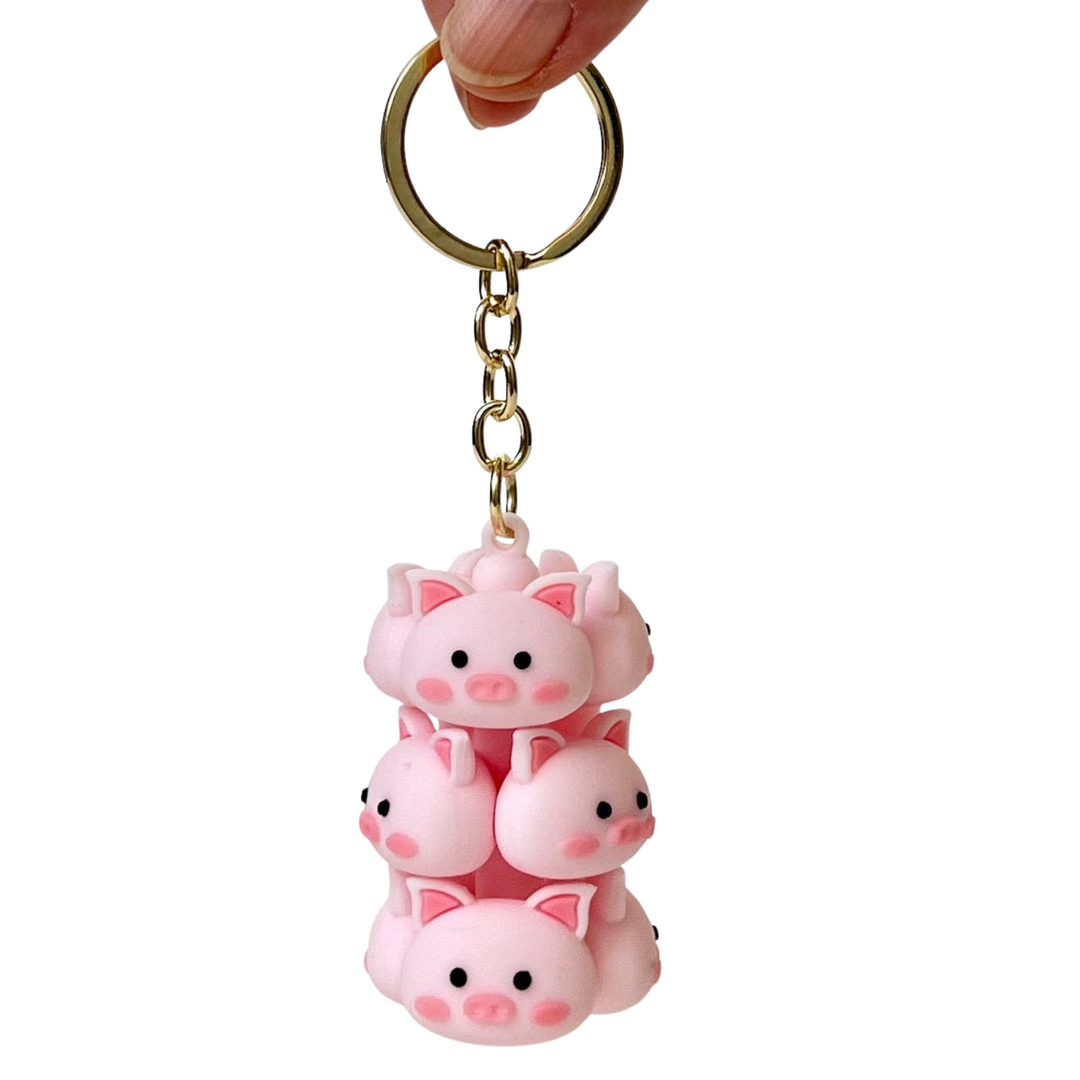 PIG FAMILY KEY CHARM