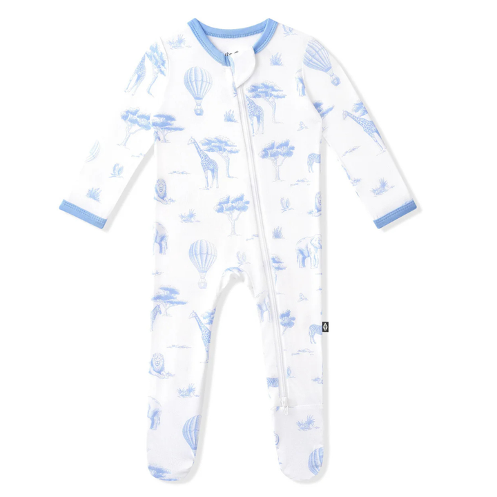 Zippered Footie - Toile Safari
