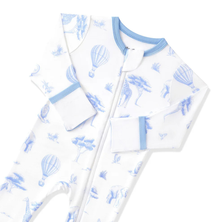 Zippered Footie - Toile Safari