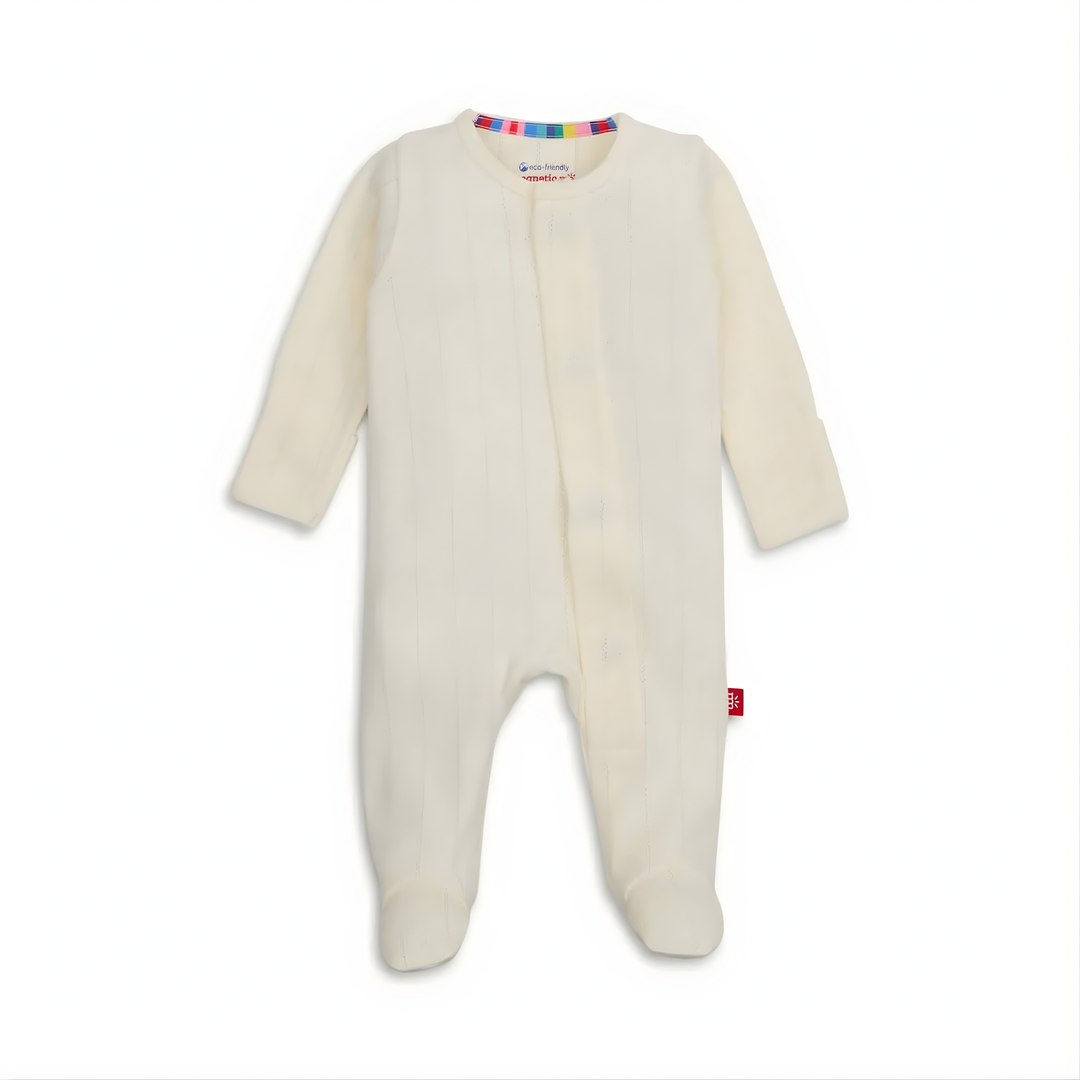 Tofu Love Lines Pointelle Footie