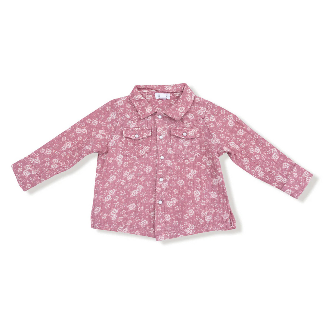 Bandana Floral - Western Pearl Snap Shirt