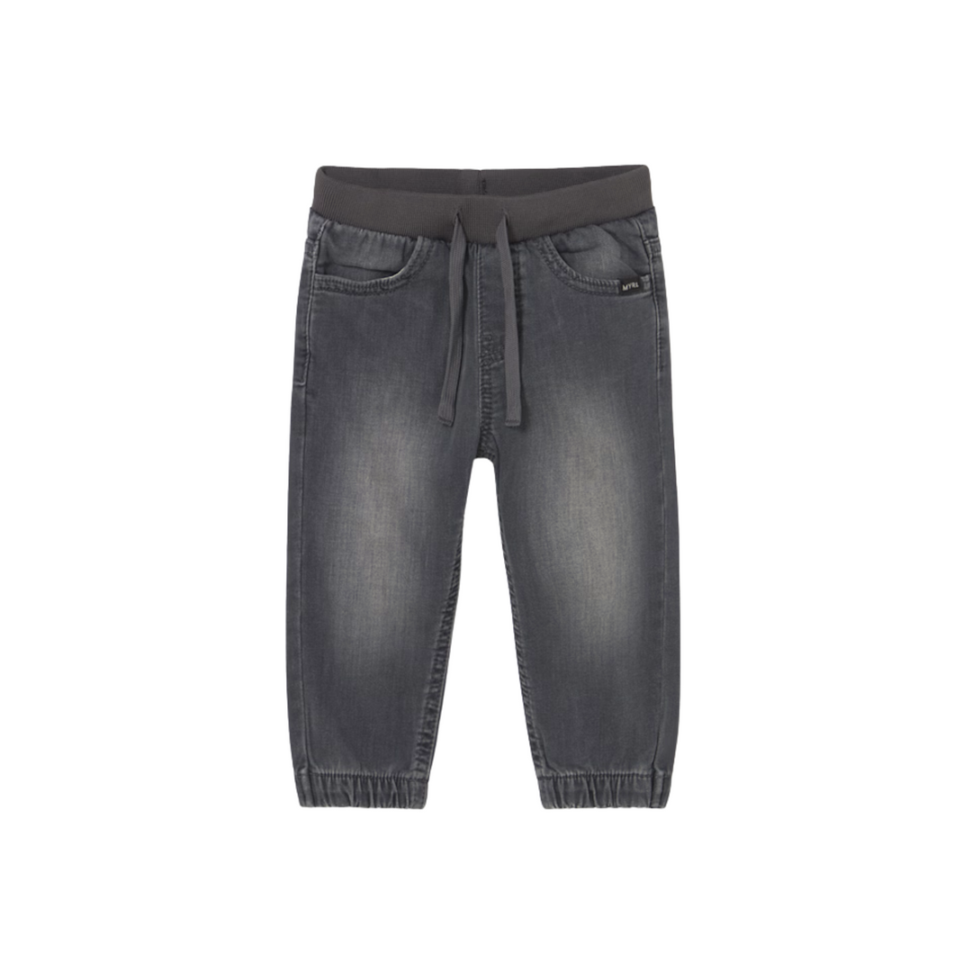 Denim Jogger Pants - Black