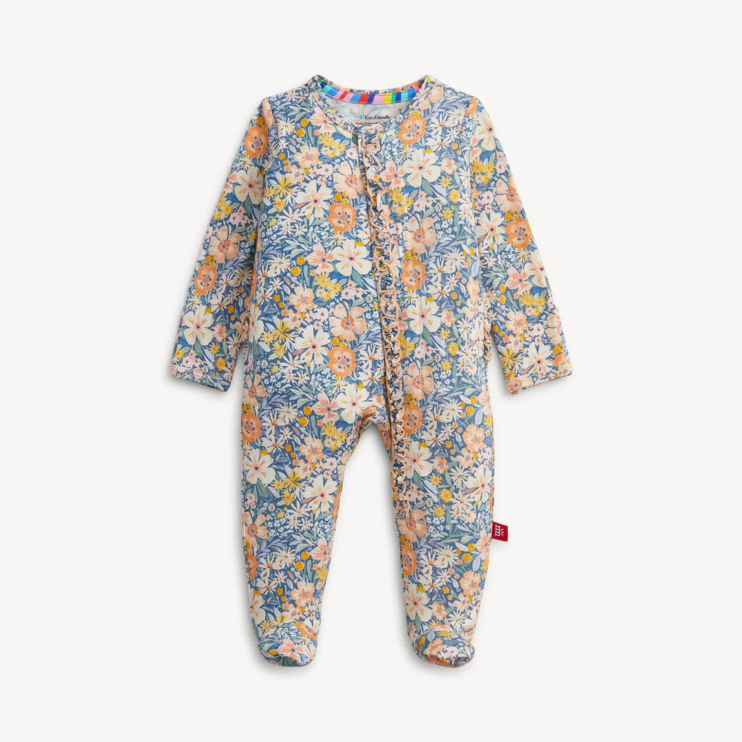 Magnetic Ruffle Footie - Flora