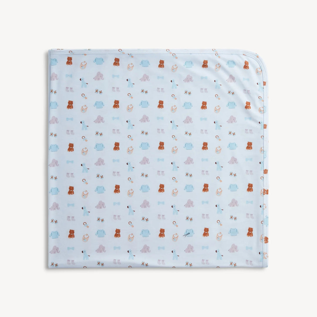 Swaddle Blanket - Nursery Nostalgia Blue