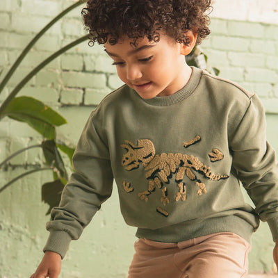 Tri Fossil Chenille Embroidered Sweatshirt