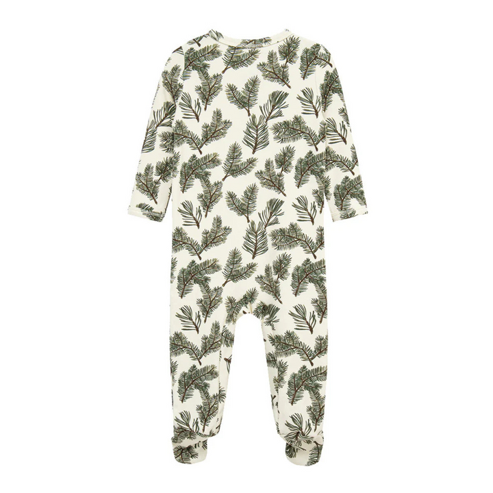 Brushed Zipper Footed Romper - Pine