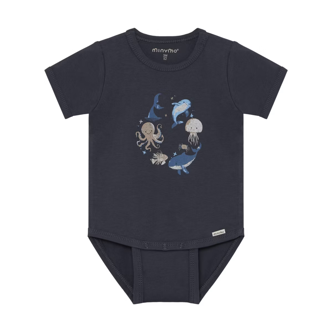 Short Sleeve Bodysuit - Ocean