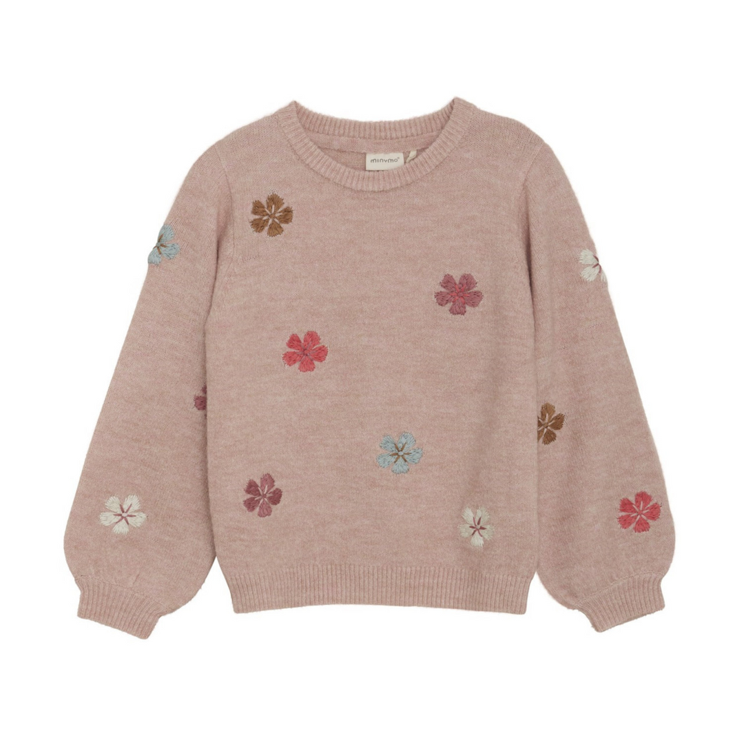 Embroidered Floral Pullover
