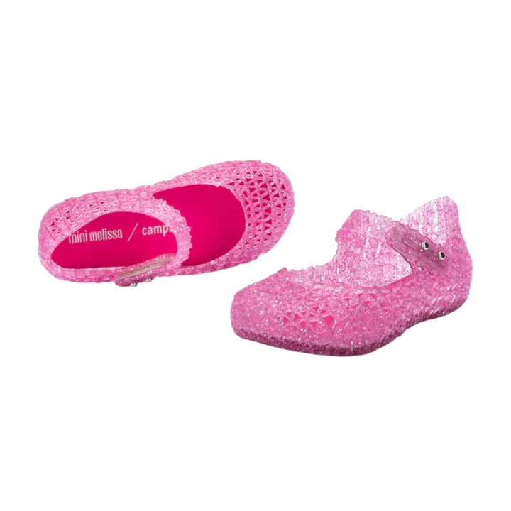 Campana Papel Flat - Pink Glitter