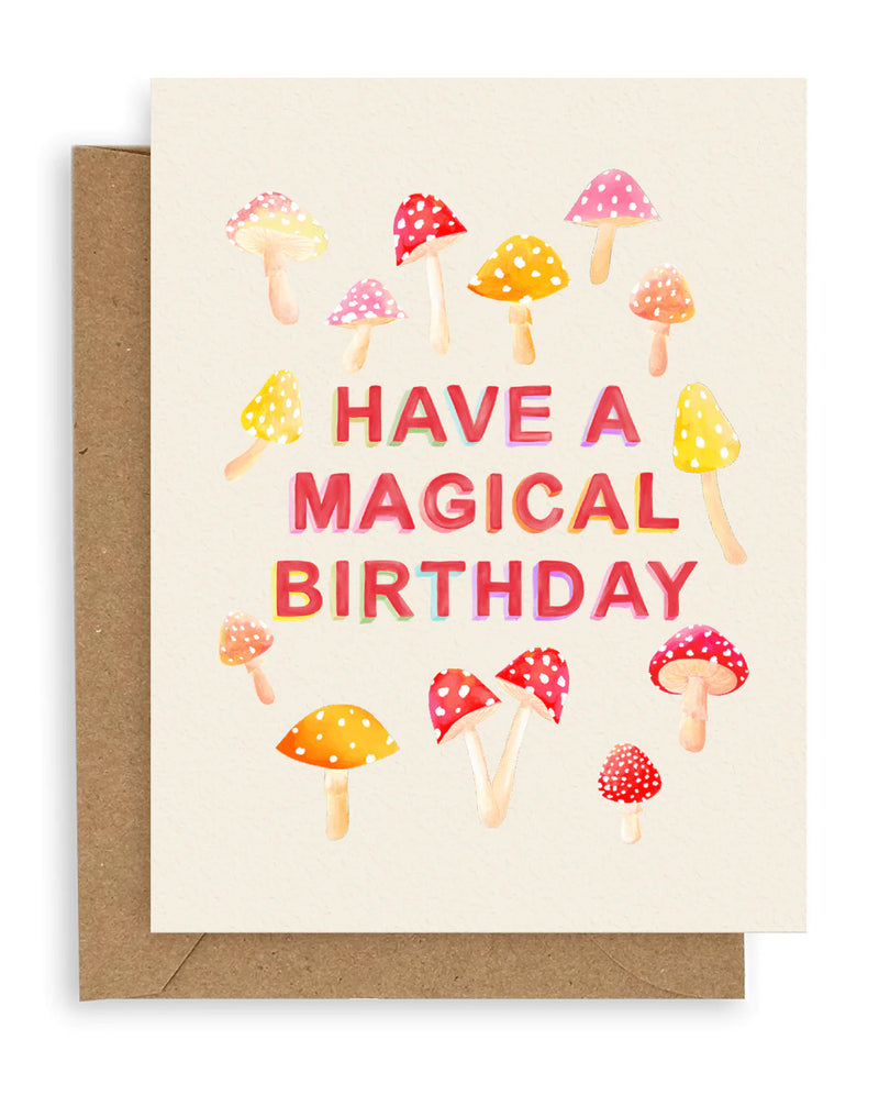 Magic Mushrooms Birthday Card