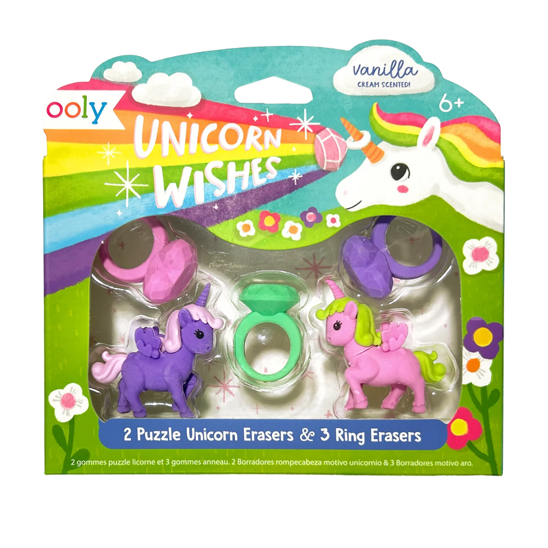 Unicorn Wishes Scented Puzzle Erasers - Set of 5