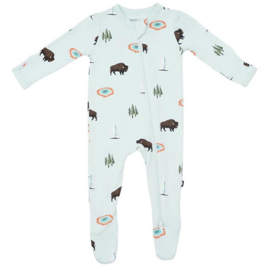 Zippered Footie - Yellowstone