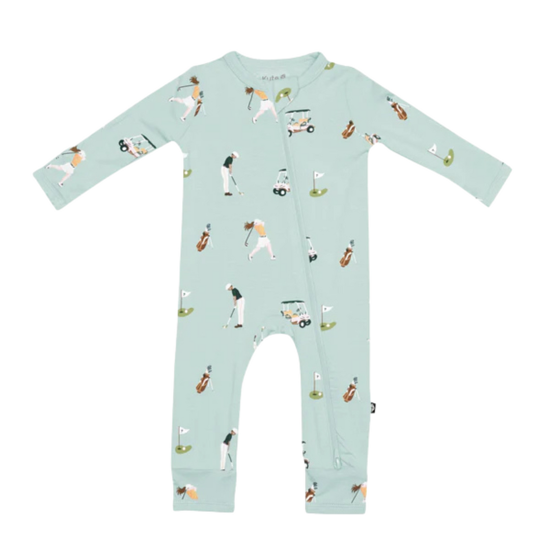 Zippered Romper - Golf