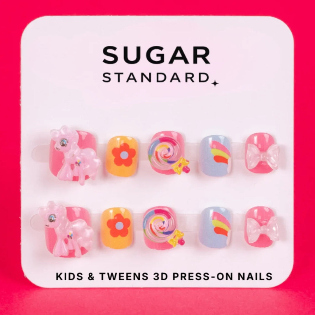 Kids 3D Press-On Nail Set