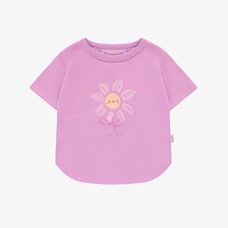 Purple T-shirt with Flower
