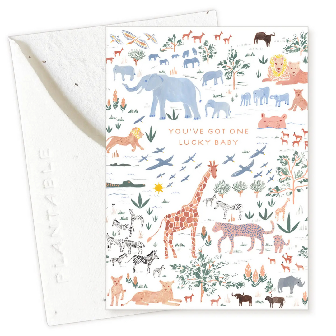 Lucky Baby Sprout - Mini Greeting Card