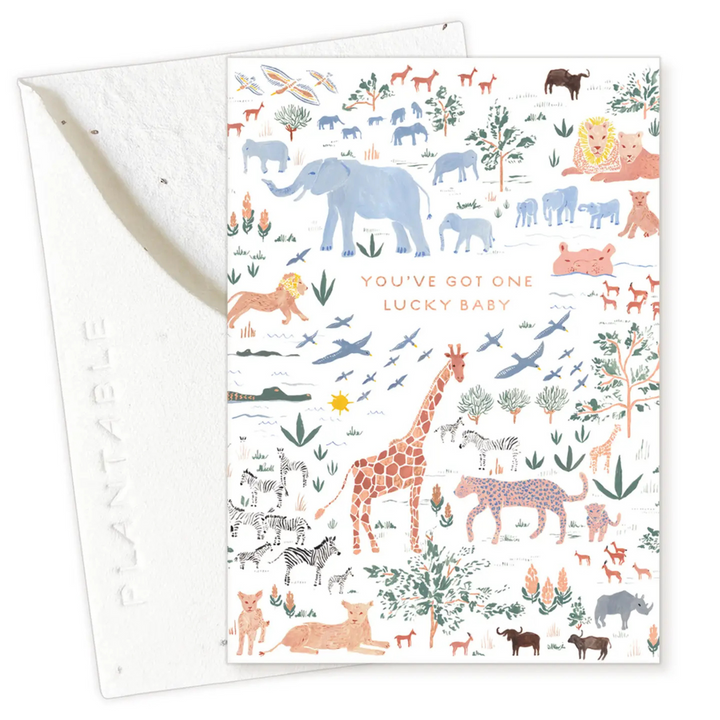 Lucky Baby Sprout - Mini Greeting Card