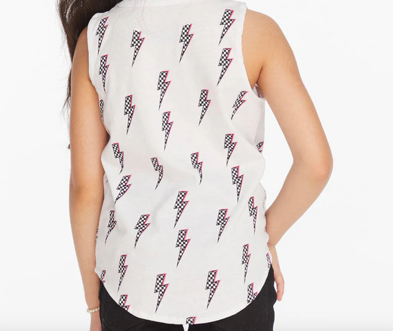 Pink Lightening Bolt Tank