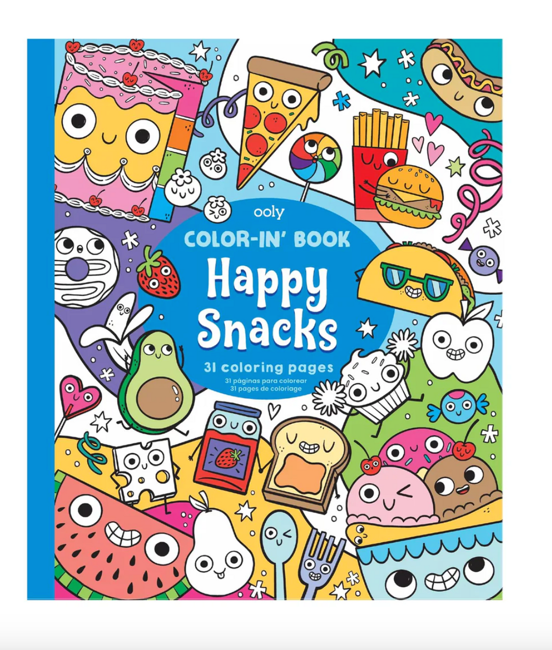 Happy Snacks Color-In' Book