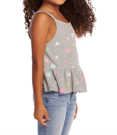 Embroidered Flowers Amelia Tank Top