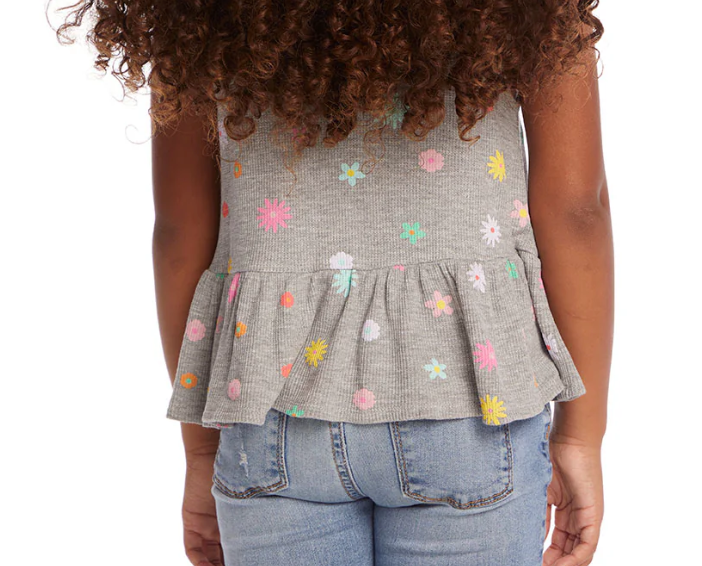 Embroidered Flowers Amelia Tank Top